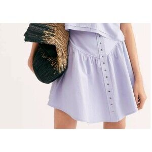 Free People Endless Summer On Holiday Mini Skirt High Waisted Cotton XS 216224